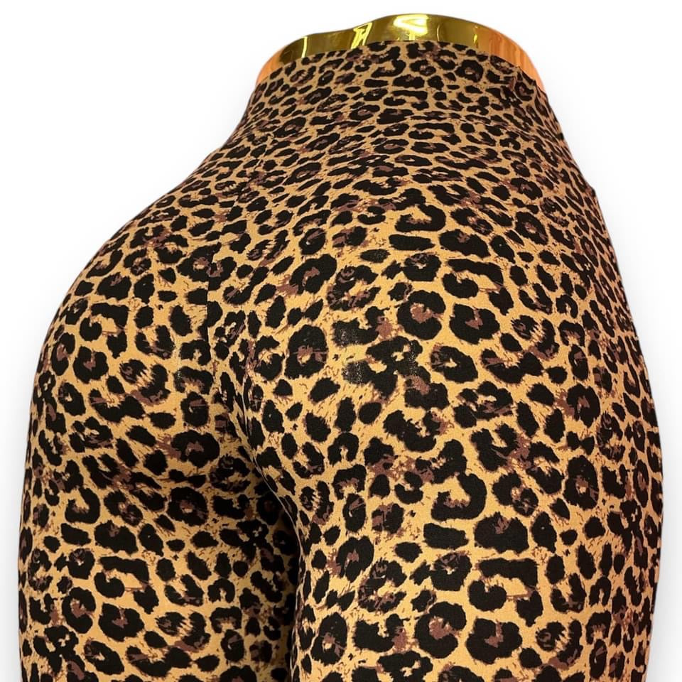 Flare pants leopard print