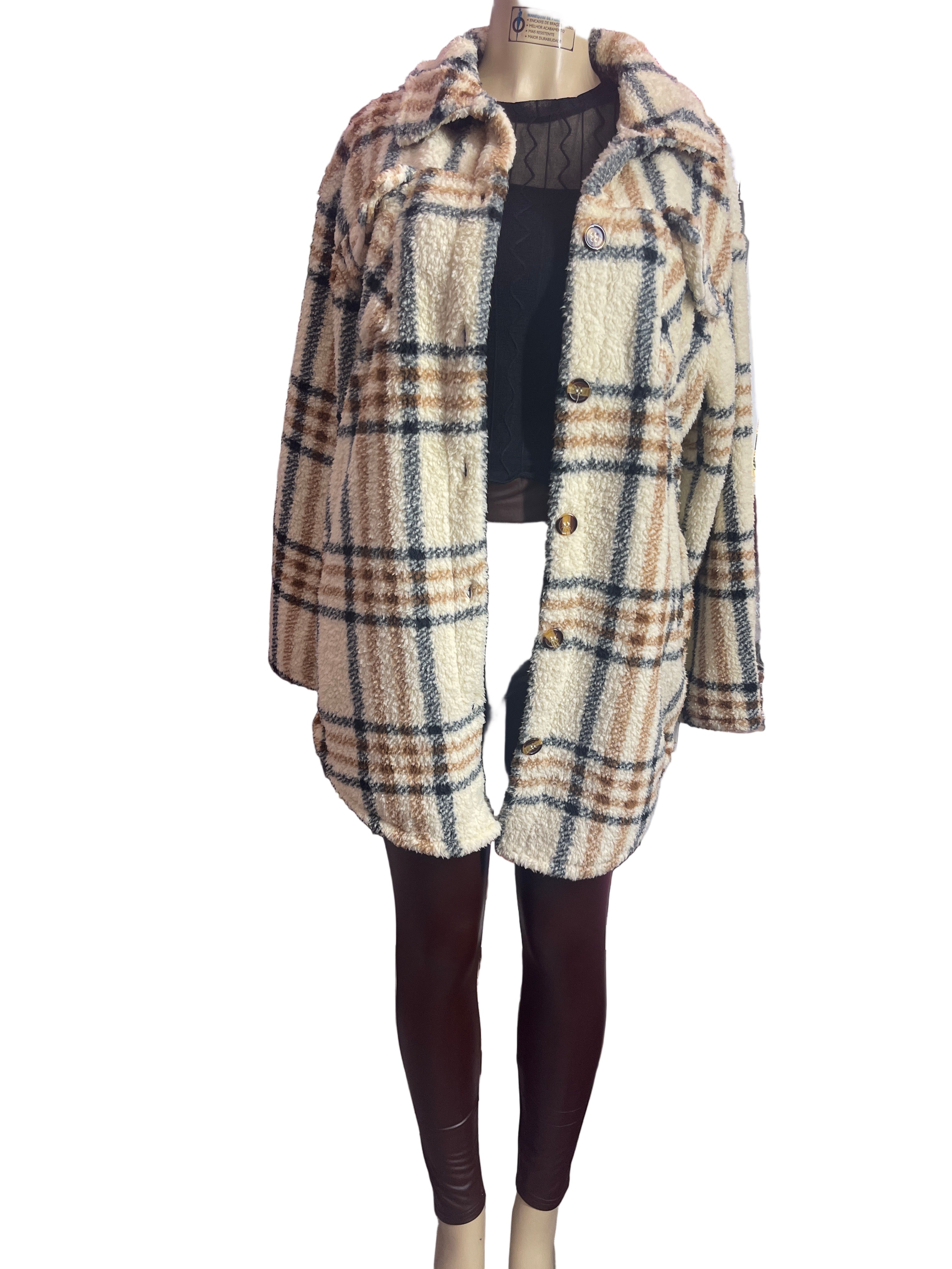 Brown leather leggings