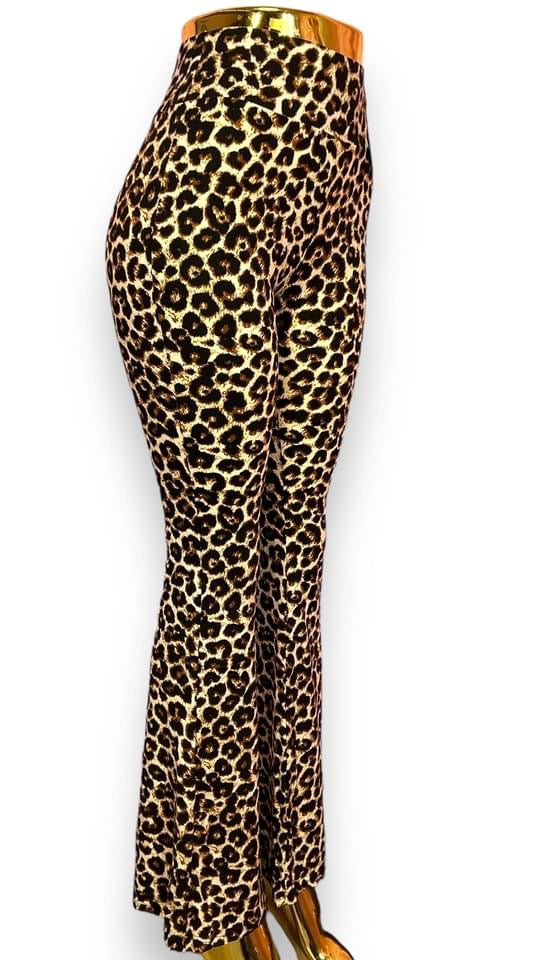 Flare pants leopard print