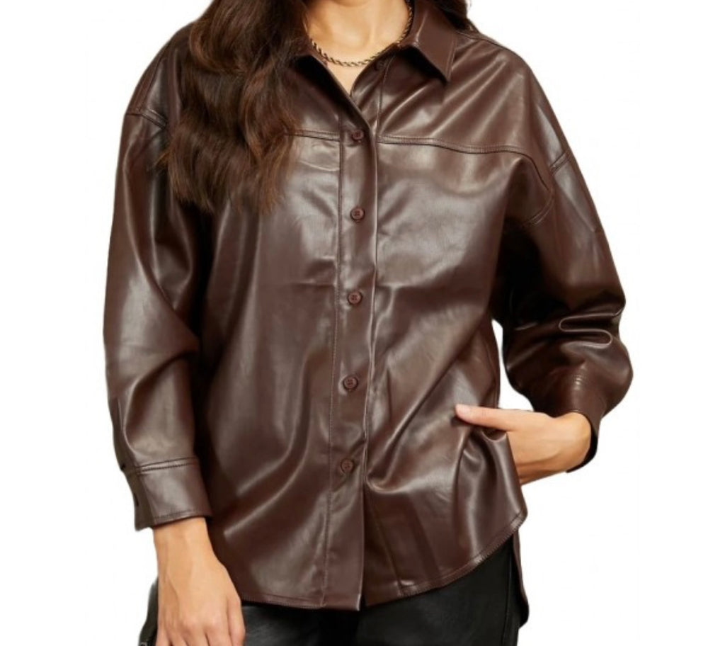 Brown Leather jacket.
