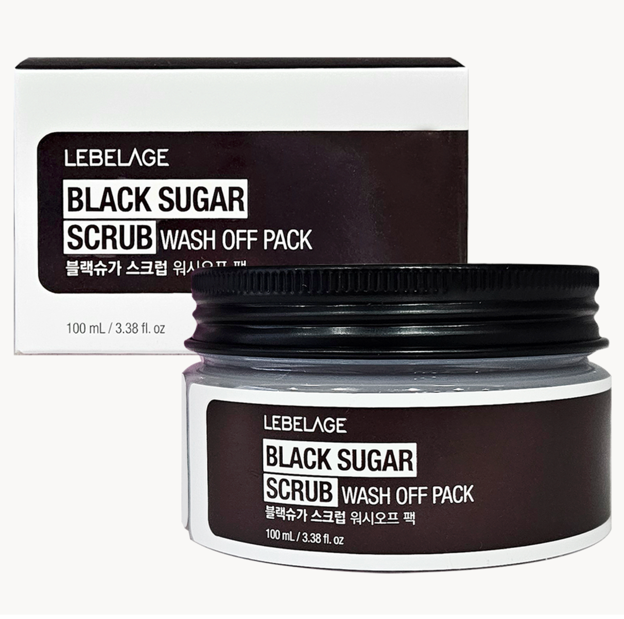 Black sugar scrub wash off pack