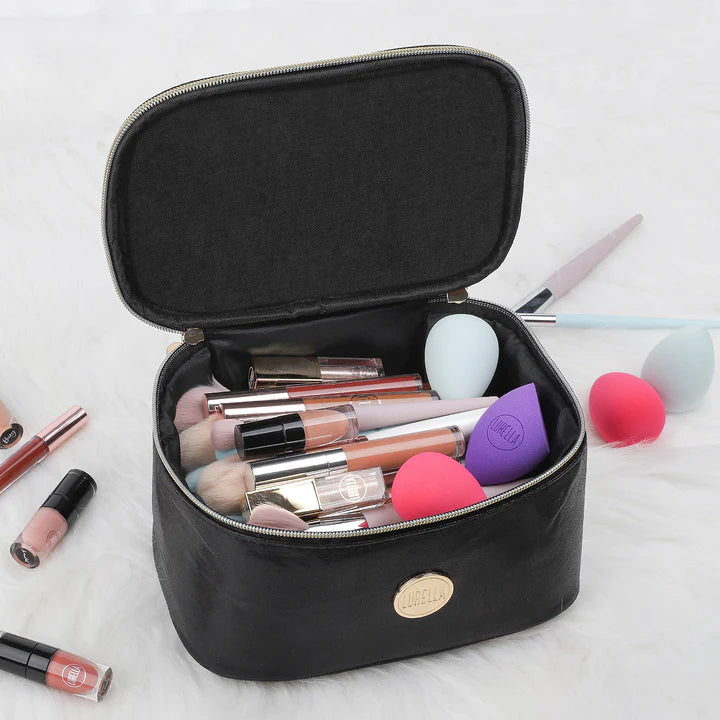 black travel lurella make up bag