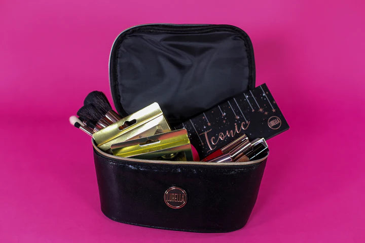 black travel lurella make up bag