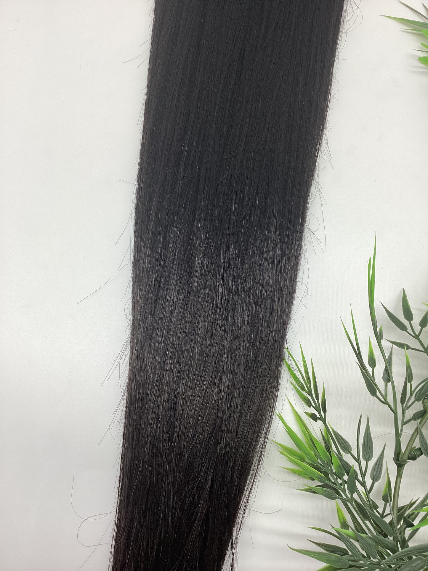 Black human hair blend ponytail