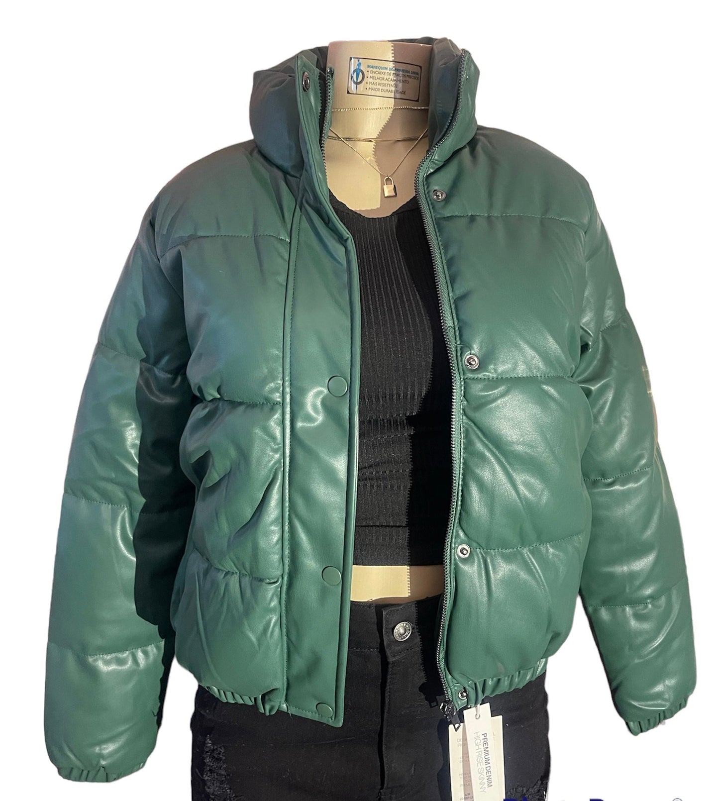 Green leather jacket